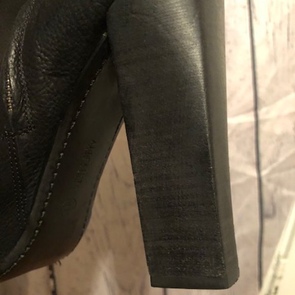 All Saints Manifest Pebbled Leather Peep Toe Bootie Size EU 41. - Picture 5 of 8